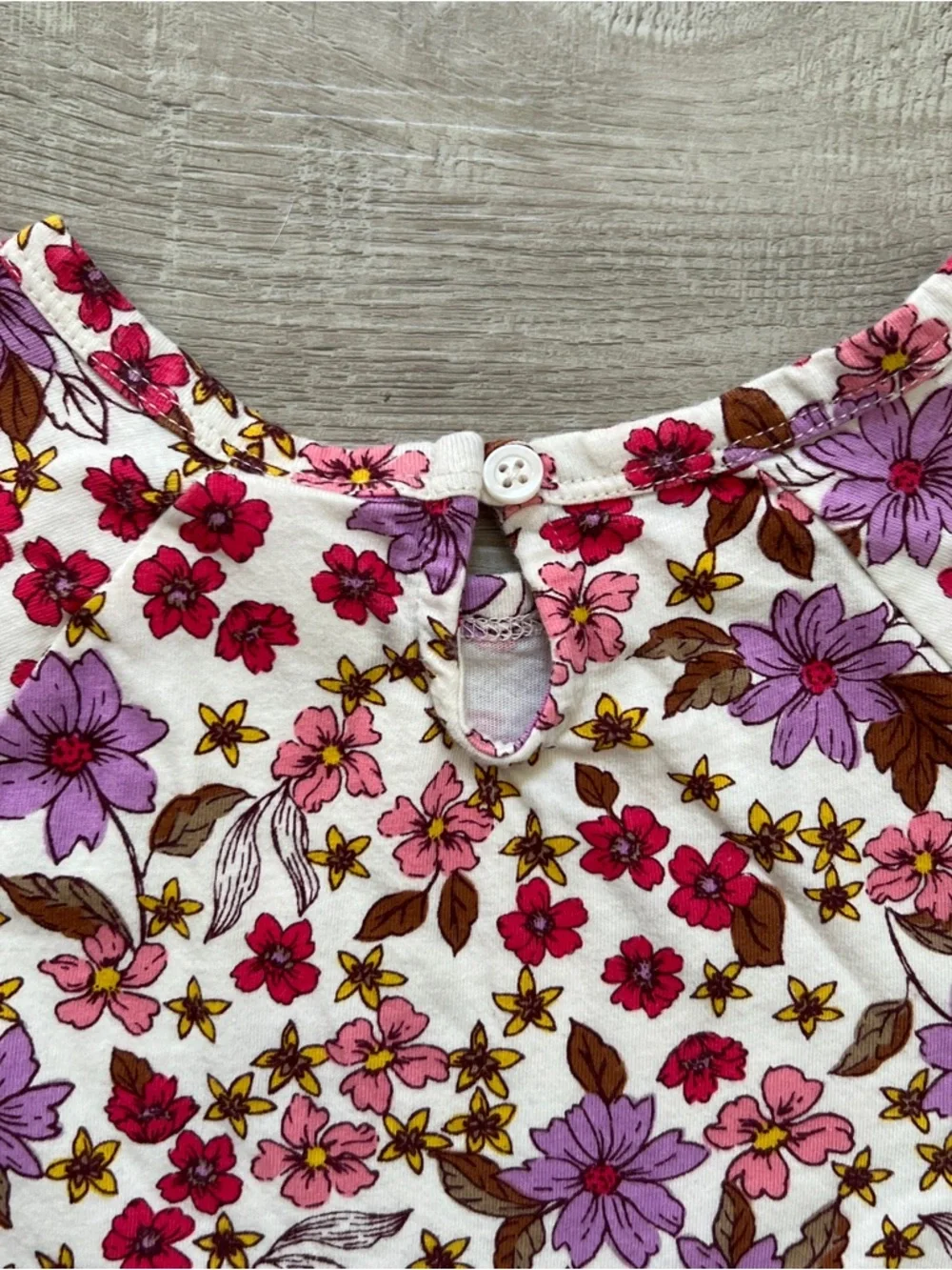 🌵3/$20 Baby Gap Floral Dress Girls Size 5 Pink Purple Long Sleeve Skater Twirl